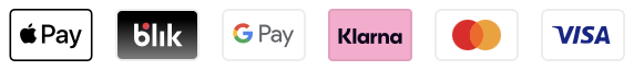 Akceptowane metody płatności: Apple Pay, BLIK, Google Pay, Klarna, Mastercard, Visa